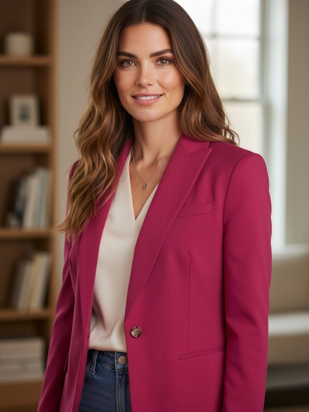 Banana Republic Soft Tailored Wool Blazer Women 6